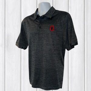 Ohio State Buckeyes Varsity Polo Shirt | Men’s Size M |Gray Heather Short Sleeve
